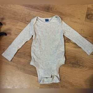 Old Navy Cream Ribbed Bodysuit
